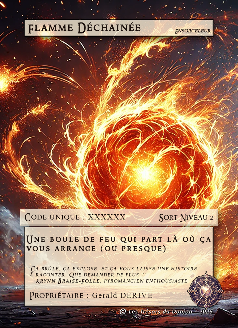 Sort Niveau 2 : Flamme Déchaînée