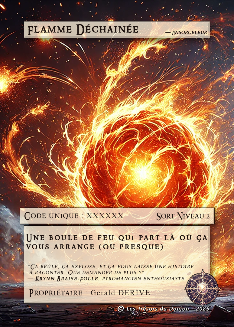 Sort Niveau 2 : Flamme Déchaînée