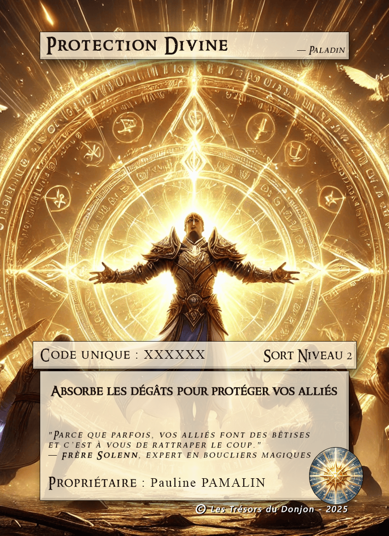 Sort Niveau 2 : Protection Divine