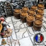 Lot de Barils de Taverne – Décors Donjon & Table JDR (impression 3D PLA+)