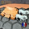 Charrette de transport-02 Chariot de Transport Fantasy avec Attelage 2 Chevaux — Décor 3D pour JDR, Wargames & Dioramas