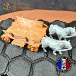 Chariot de Transport Fantasy avec Attelage 2 Chevaux — Décor 3D pour JDR, Wargames & Dioramas