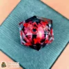 D20-DEMLIQ-RED-03 Œil de Démon – D20 à cœur liquide | Dé JDR premium en résine