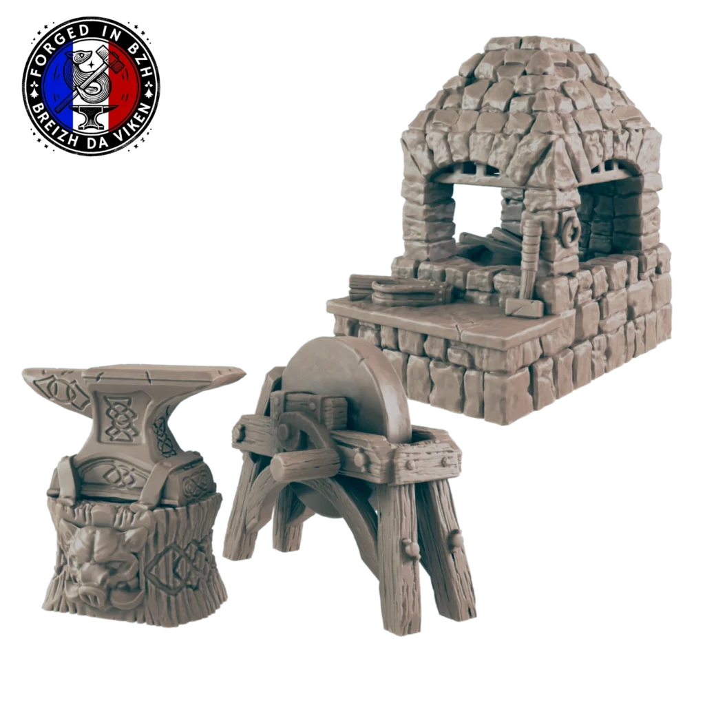 Forge Fantasy Résine 14K HDR – Décor Ultra-Détaillé JDR & Dioramas