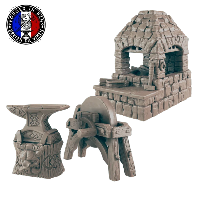 Forge Fantasy Résine 14K HDR – Décor Ultra-Détaillé JDR & Dioramas