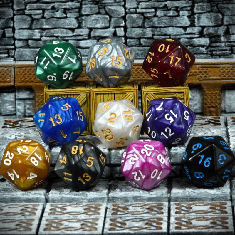 Set de 10 Dés D20 Marbrés