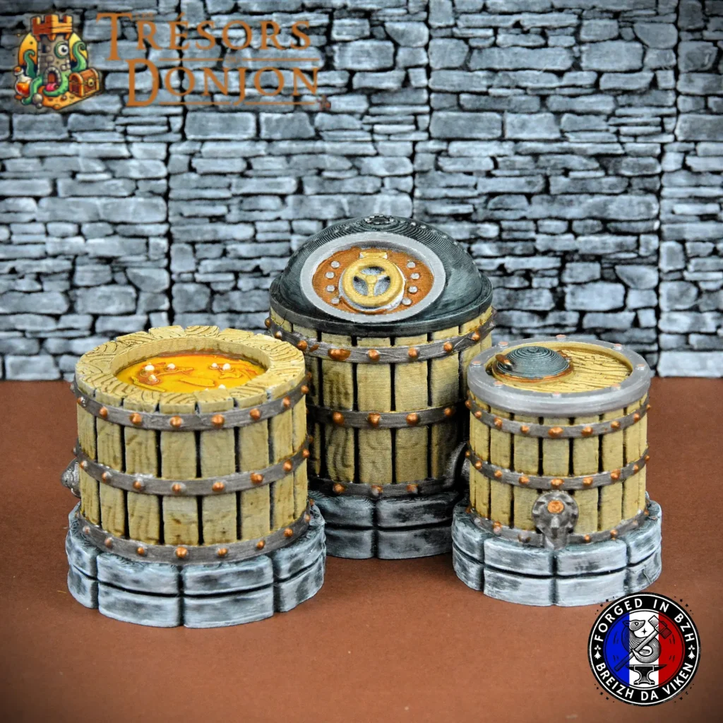Distillerie fantasy imprimée en 3D – Les Trésors du Donjon