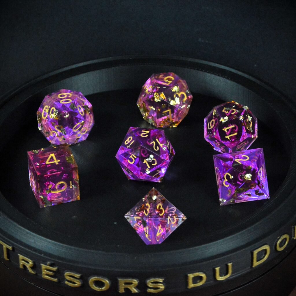 Éclats d’Améthyste – Set de 7 dés JDR