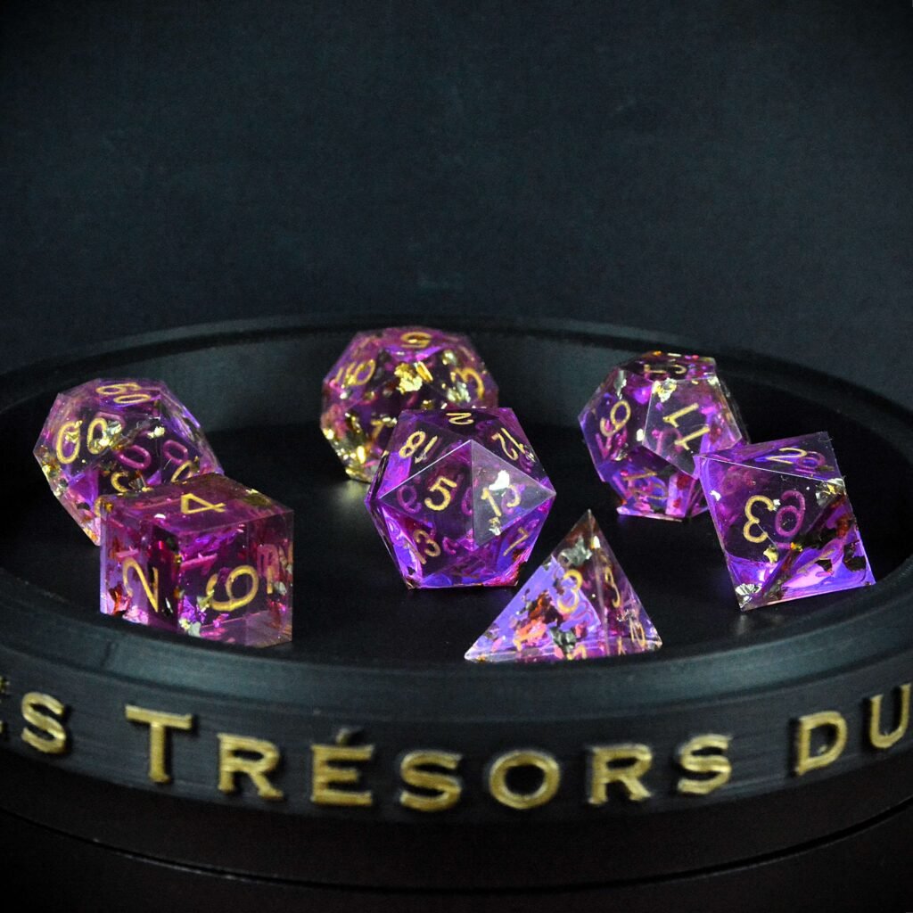 Éclats d’Améthyste – Set de 7 dés JDR