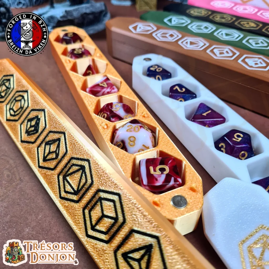 Boîte à Dés Magnétique Personnalisable – Version Chessex & Résine