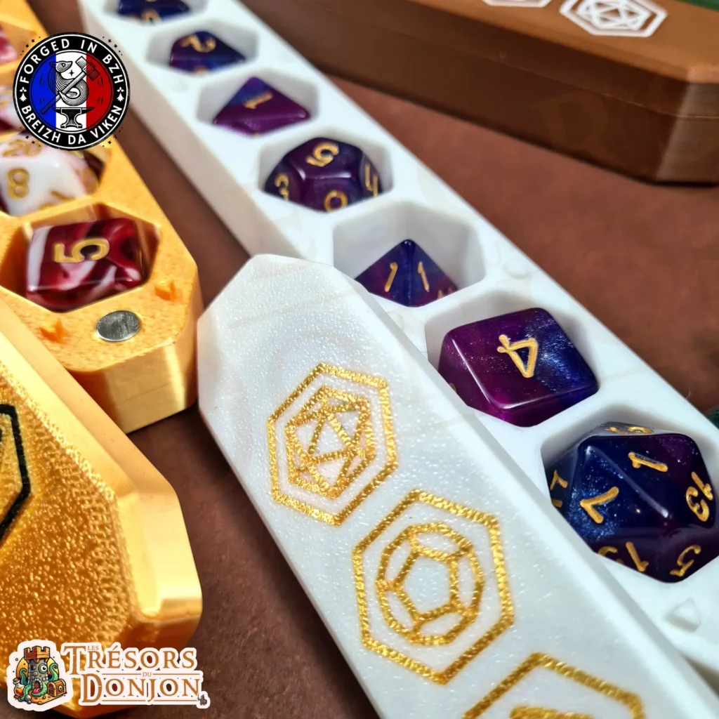Boîte à Dés Magnétique Personnalisable – Version Chessex & Résine