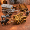 set de 3 chariots fantasy + chevaux — Décors 3D JDR & wargames | Les Trésors du Donjon