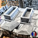 Lot de 3 Tombeaux du Donjon – Décors 3D pour jeux de rôle et wargames