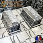 Lot de 3 Tombeaux du Donjon – Décors 3D pour jeux de rôle et wargames