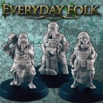Set de 3 Nains Forgerons – Figurines Résine 14K HDR – Artisans Fantasy pour JDR & Dioramas