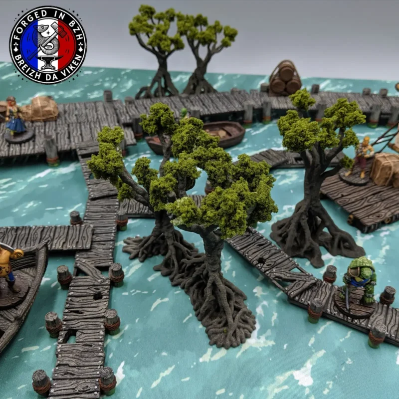 Pontons Modulables pour Décors RPG & Wargames – Passerelles et Plateformes Fantasy