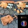 set-3-chariots-2 Set 3 chariots fantasy + chevaux — Décors 3D JDR & wargames | Les Trésors du Donjon