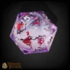 7DRESCOEURSAKURA Set de dés JDR en résine à cœur liquide, pétales rouges façon sakura. Le Cœur de Sakura : un artefact vivant pour joueurs et MJ. Stock contrôlé en Bretagne.