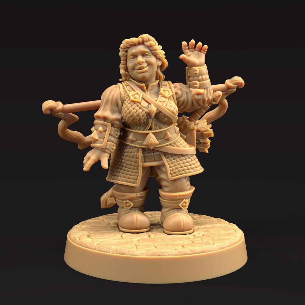 Female Shield Dwarf Warrior 6 Figurine naine guerrière au bouclier en 25mm, idéale pour JDR et wargame fantasy. Une héroïne robuste pour des parties mémorables.