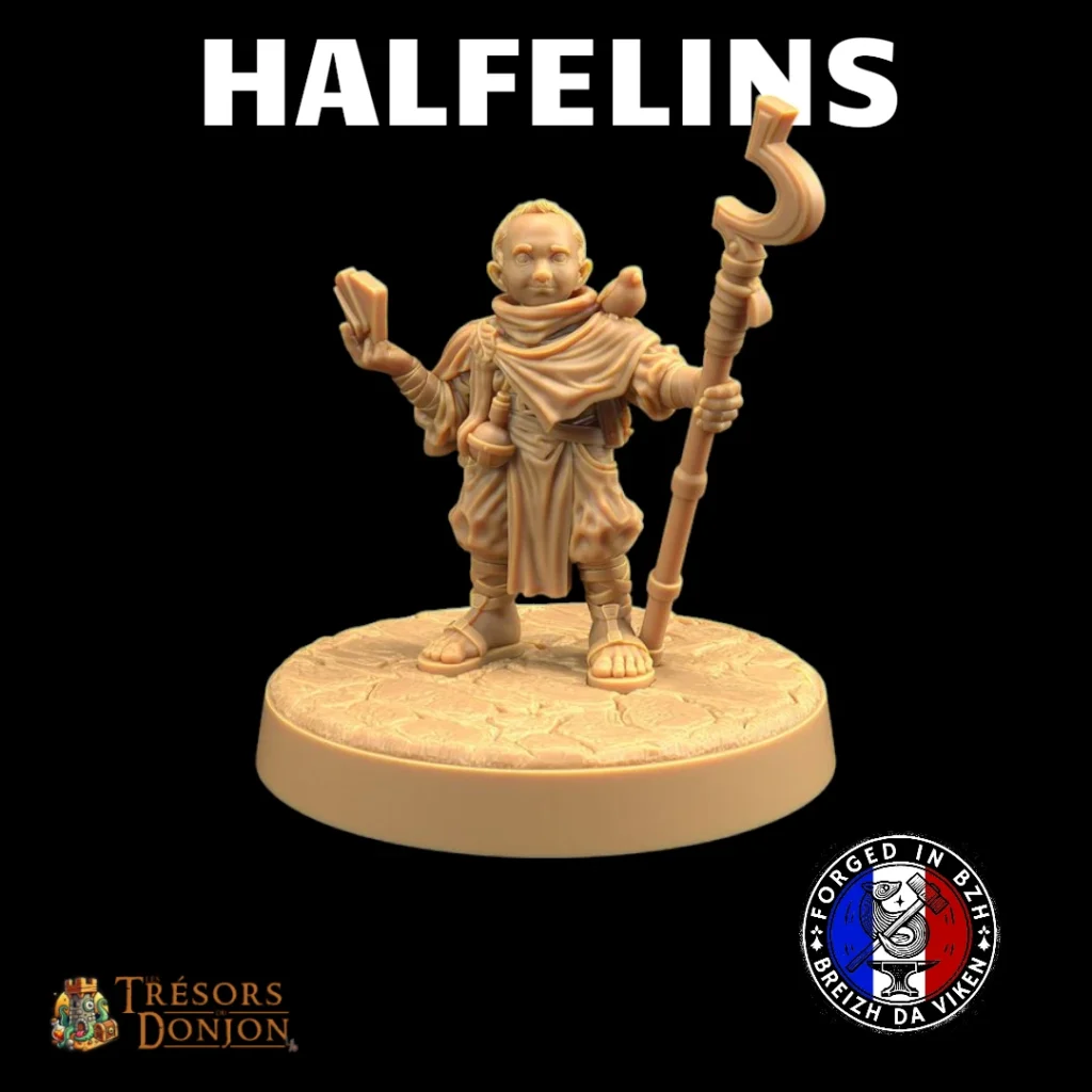 HALFELINS SPELLCASTER Halfelin Lanceur de Sorts – Figurine pour JDR & Wargame