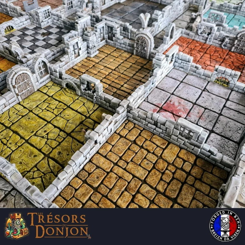 Plateau HeroQuest 3D Imprimé – Murs Magnétiques Assemblés | Donjon Modulaire (3 finitions) – Image 5