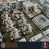 Plateau Heroquest 3d imprimé-6 Gros plan murs magnétiques HeroQuest 3D texture pierre détaillée