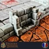Plateau Heroquest 3d imprimé-7 Gros plan murs magnétiques HeroQuest 3D texture pierre détaillée
