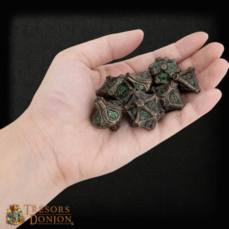 Vestiges du Cercle Sylvestre - Set de dés JDR en métal