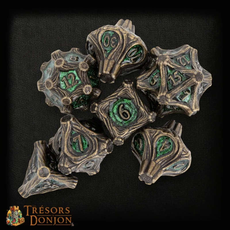 Vestiges du Cercle Sylvestre - Set de dés JDR en métal