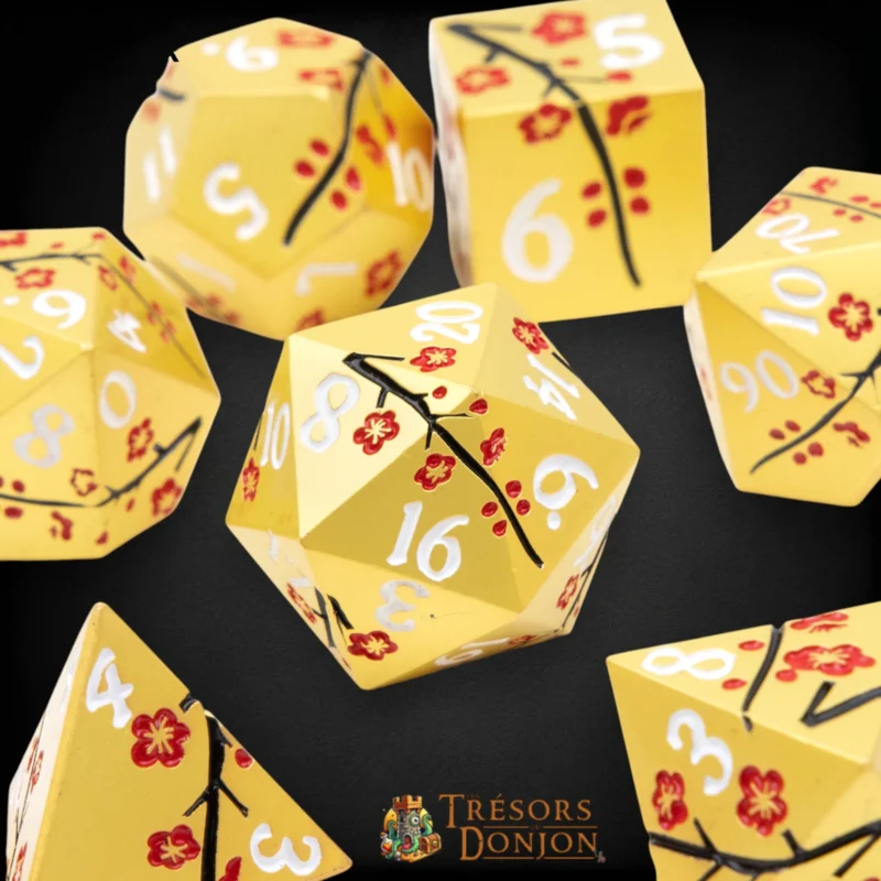 Printemps Éternel - Set de dés JDR en métal