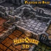 Plateau HeroQuest 3D imprimé complet vue de dessus avec murs magnétiques