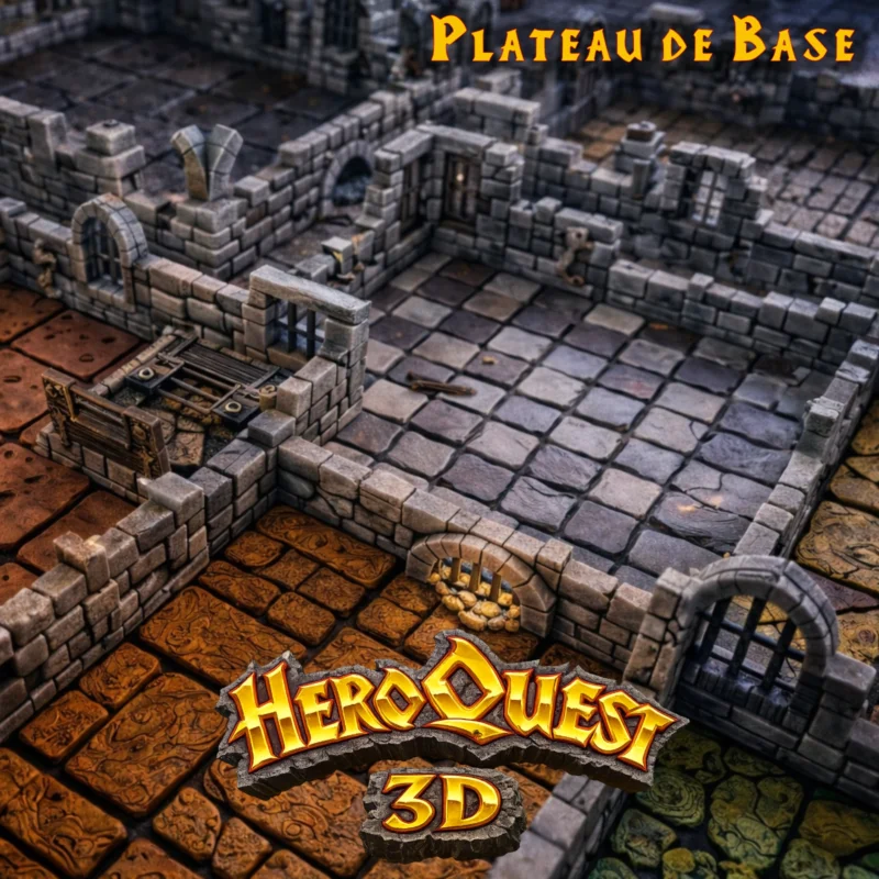 Plateau HeroQuest 3D imprimé – Donjon Modulaire Ultime