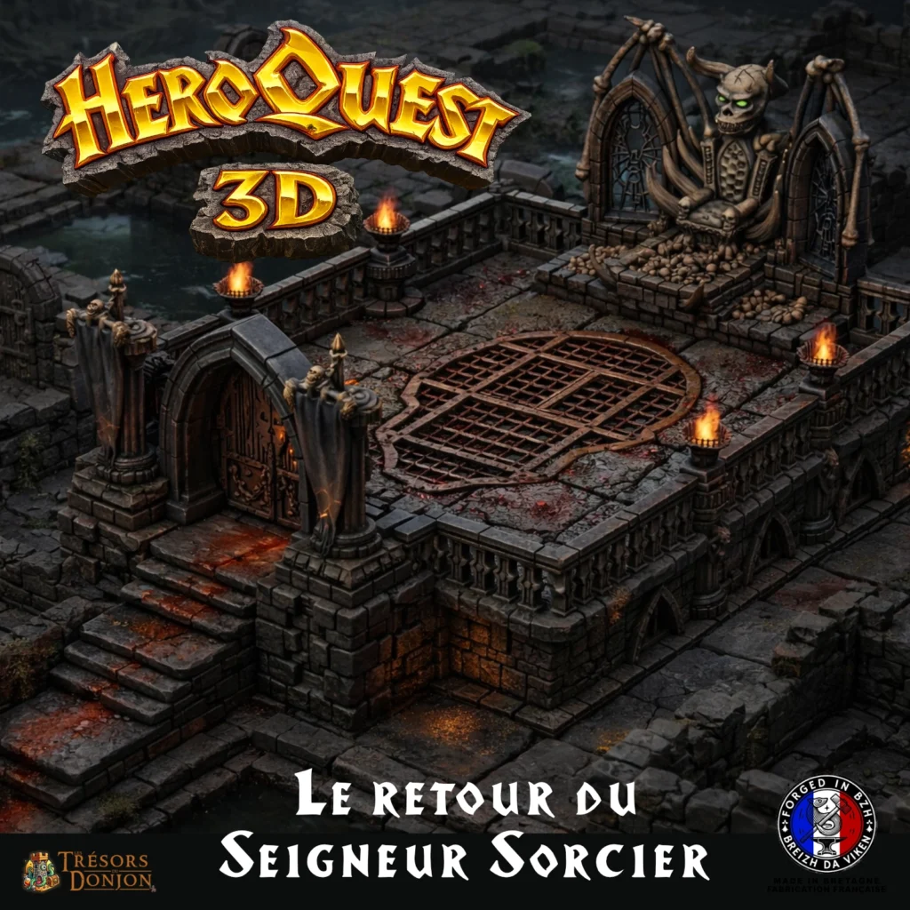 salle du crane extension heroquest-2 extension HeroQuest Le Retour du Seigneur Sorcier – Salle du Crâne 3D & Salle Rotative du Seigneur Sorcier