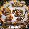 BARBARES Figurines Barbares Chibi HeroQuest – Compatibles Plateau 3D