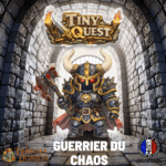 Figurine Guerrier du Chaos TinyQuest compatible HeroQuest et plateaux 3D. Socle 30 mm, facile à peindre, idéale pour boss.