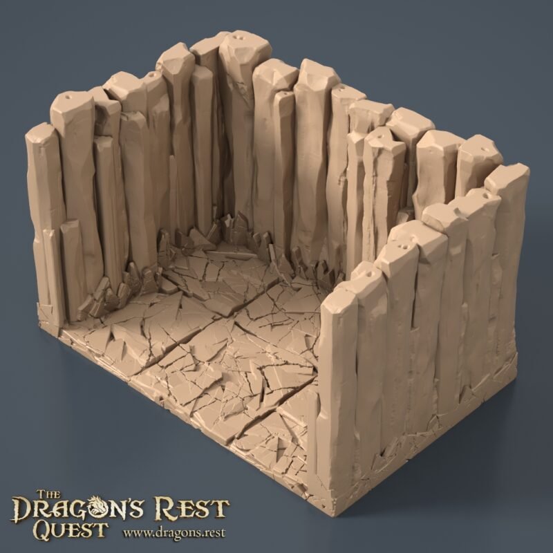 HQ04 TT Frozen Crypt Overlay 2x3 Tall v01 Salle de la Crypte glacée - L'Horreur des Glaces - HeroQuest 3D