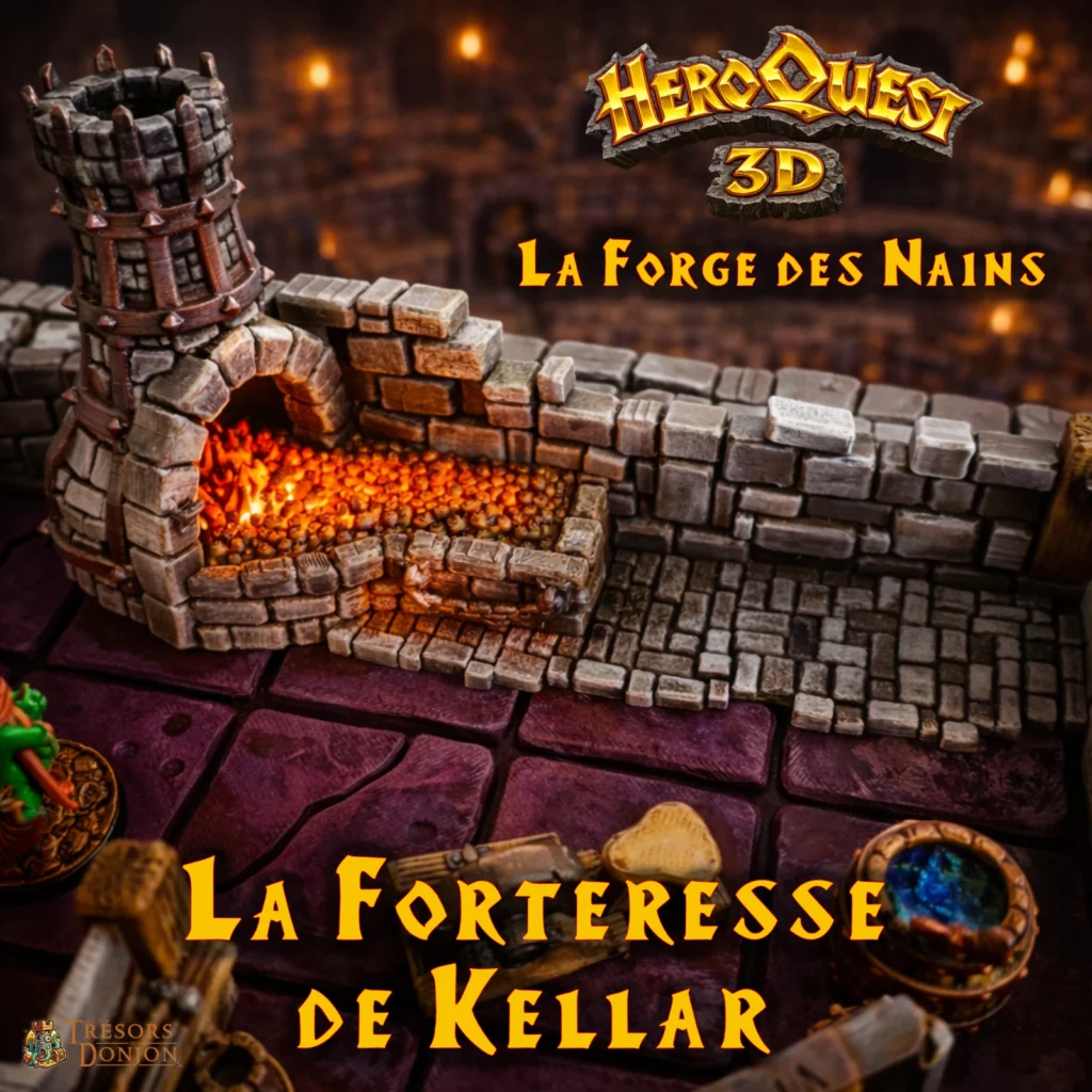 Forge des nains HeroQuest 3D compatible plateau 3D. Idéale pour La Forteresse de Kellar. Immersion totale et impact visuel garanti.