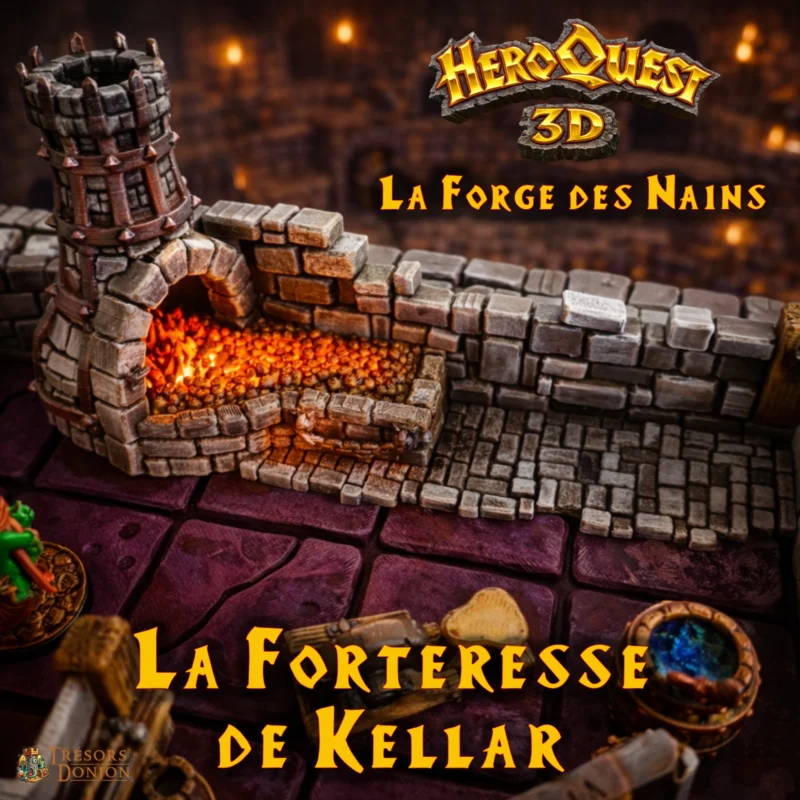 Forge des nains HeroQuest 3D compatible plateau 3D. Idéale pour La Forteresse de Kellar. Immersion totale et impact visuel garanti.