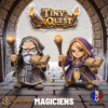 MAGICIENS Figurines magiciens tiny compatibles HeroQuest et plateaux 3D. Socle 30 mm, faciles à peindre, idéales pour le jeu sur plateau.