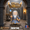 MENTOR Figurine Mentor tiny compatible HeroQuest et plateaux 3D. Socle 30 mm, facile à peindre, idéale pour scénarios et immersion.