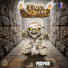 MOMIE Figurine Momie TinyQuest compatible HeroQuest et plateaux 3D. Socle 30 mm, facile à peindre, idéale pour ambiance et tension.