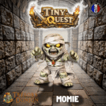 Figurine Momie TinyQuest compatible HeroQuest et plateaux 3D. Socle 30 mm, facile à peindre, idéale pour ambiance et tension.