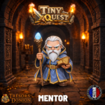 Figurine Mentor tiny compatible HeroQuest et plateaux 3D. Socle 30 mm, facile à peindre, idéale pour scénarios et immersion.