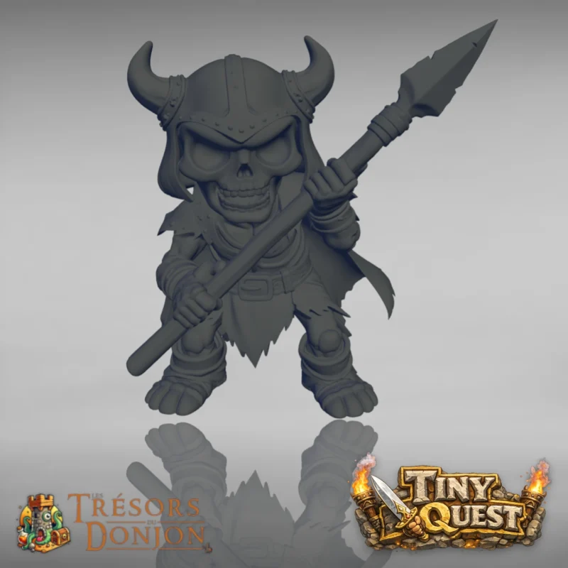 SKELETON SPEAR Squelettes TinyQuest + 2 cartes exclusives