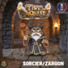 SORCIER-ZARGON Figurine Sorcier/Zargon TinyQuest compatible HeroQuest et plateaux 3D. Socle 30 mm, facile à peindre, idéale pour boss final.