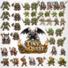 TINY QUEST PACK ULTIME Pack Ultime 42 figurines TinyQuest compatibles HeroQuest et plateau 3D. Collection complète, socle 30 mm, immersion totale.