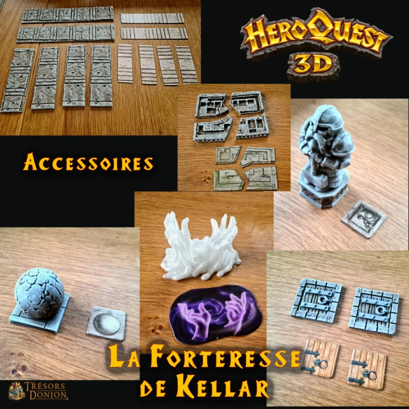 Accessoires impression 3d heroquest la forteresse de Kellar