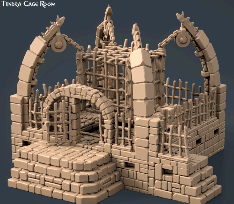 cage room Salle de la Cage HeroQuest 3D – Prison Horreur des Glaces