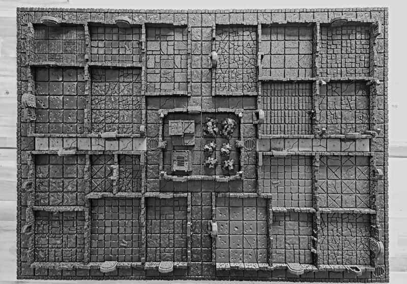 Plateau HeroQuest 3D Imprimé – Murs Magnétiques Assemblés | Donjon Modulaire (3 finitions)