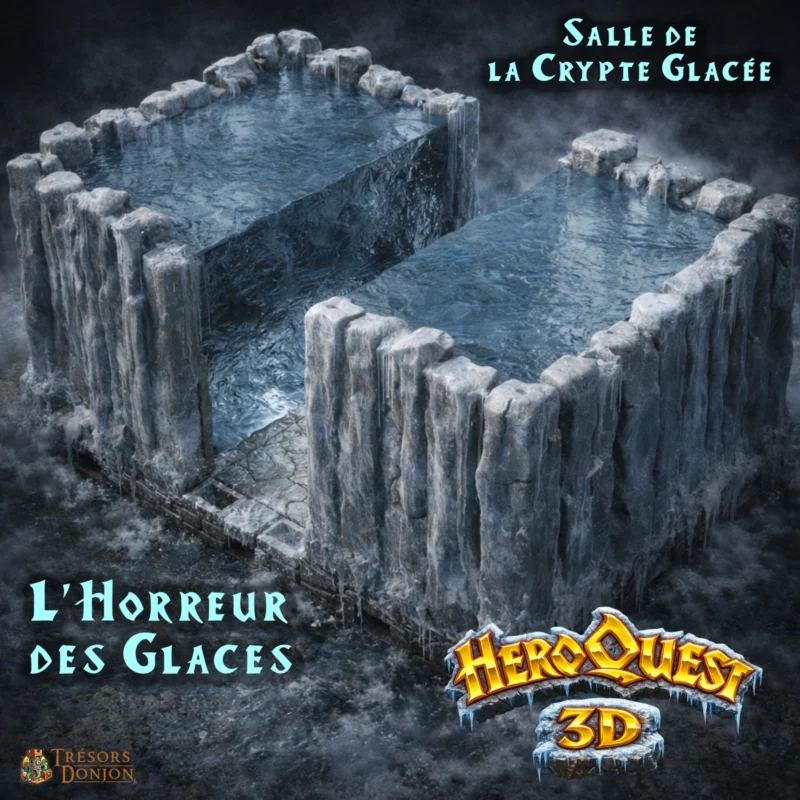 Salle de la Crypte glacée - L'Horreur des Glaces - Extension HeroQuest 3D